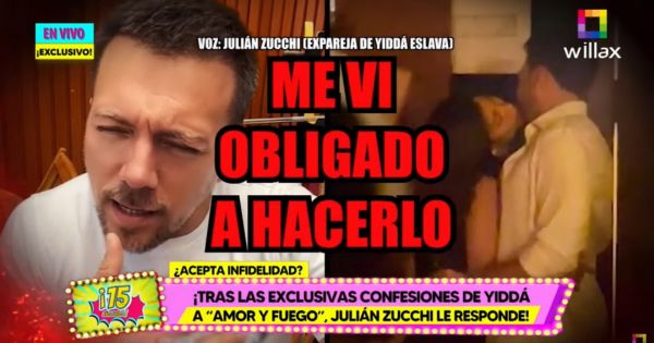 Julián Zucchi dice que se 'vio obligado' a oficializar salidas con reportera: "No sé qué somos"