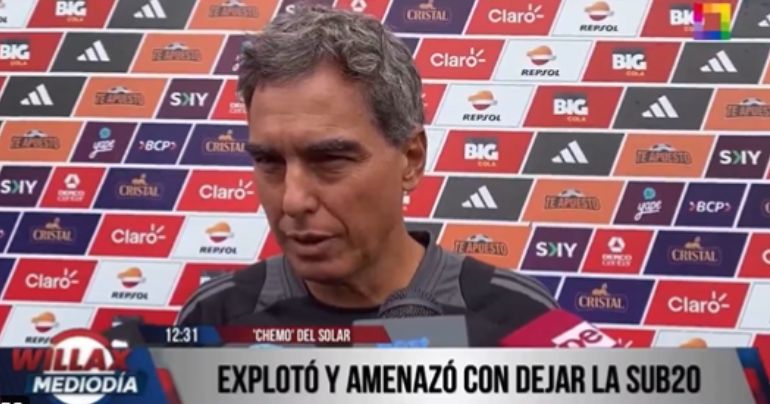 Portada: 'Chemo' del Solar advierte a los equipos de la Liga 1: "Si los clubes siguen sin prestarnos a sus jugadores, me voy para mi casa"