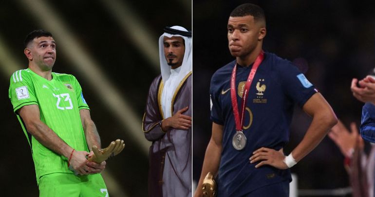 Portada: Presidente de la UEFA calificó de "repugnante" el comportamiento de 'Dibu' Martínez contra Mbappé en Qatar 2022