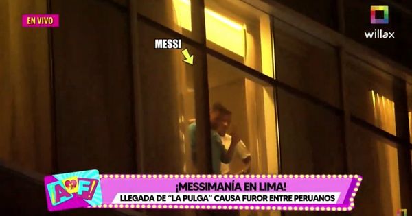 Lionel Messi saludó a hinchas peruanos desde su hotel