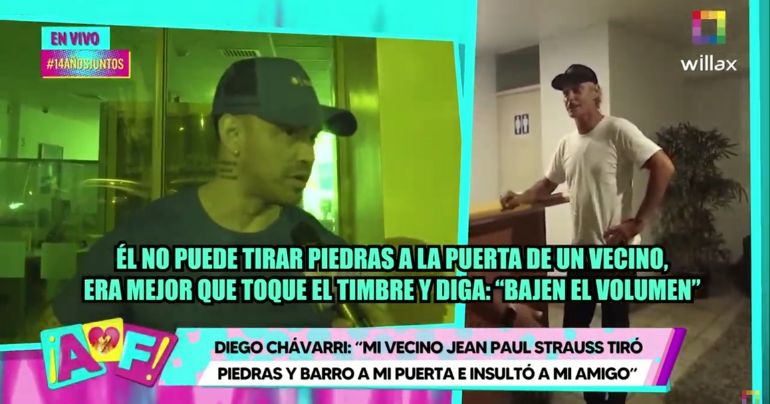 Diego Chávarri tras altercado con Jean Paul Strauss: "Tiró piedras y barro a mi puerta e insultó a mi amigo"