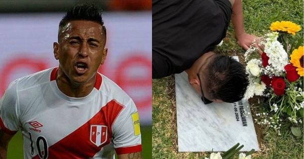 Christian Cueva se muestra besando lápida de la tumba de su abuelo: "Te amo y te extraño"