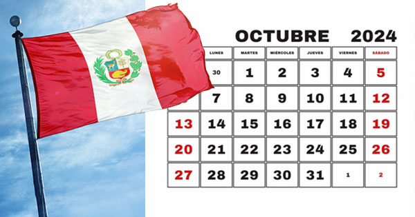 ¿Qué día inicia el feriado largo de octubre 2024 en el Perú?