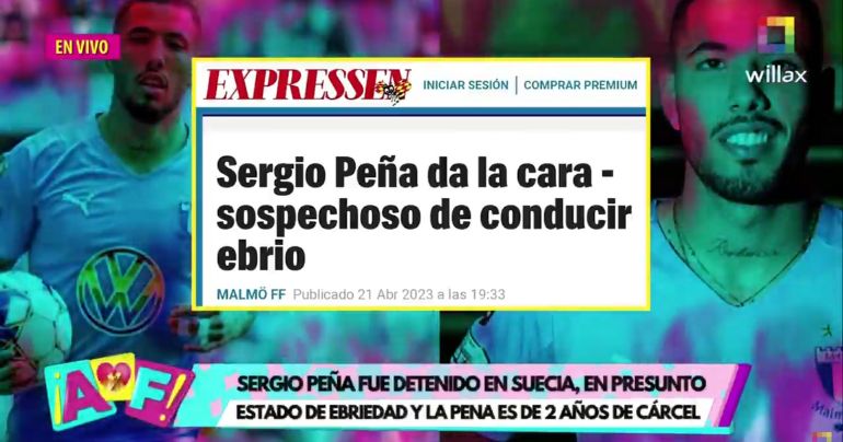 Sergio Peña fue detenido en Suecia en presunto estado de ebriedad