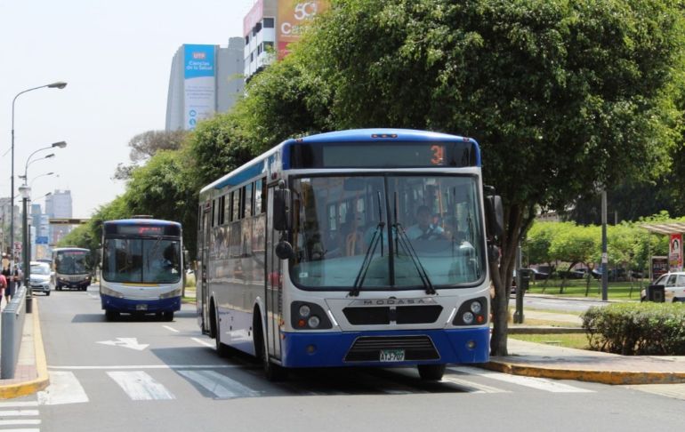 ACTU: Corredores complementarios incrementarán su tarifa desde el 12 de enero