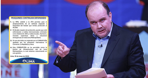 Portada: López Aliaga: Municipalidad de Lima solicita a la ATU permiso para circular vehículo de seguridad del alcalde