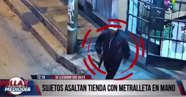 Huaycán: ladrones asaltan tienda con metralleta en mano y se llevan más de 500 soles