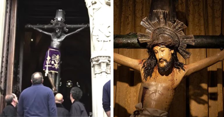 Restauran Cristo negro de Lepanto y descubren que era blanco: solo estaba sucio