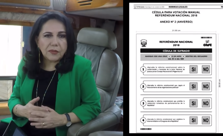 Portada: Congresista Gloria Montenegro fija posición de APP frente al referéndum