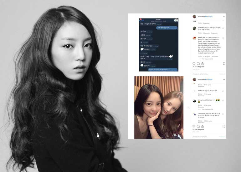 Han Seo Hee es criticada por compartir conversación con Goo Hara