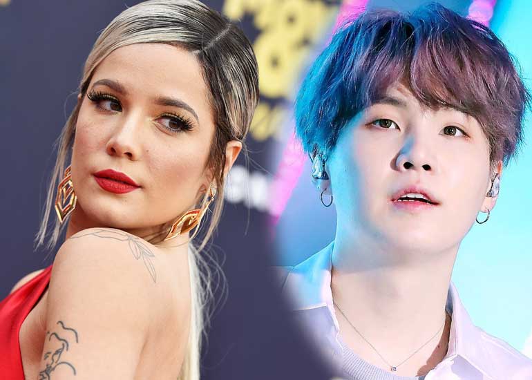 Halsey confirmó en redes sociales que tendrá una canción con Suga