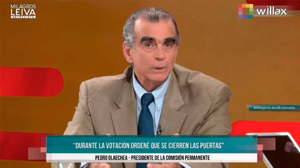 Portada: Pedro Olaechea: "No era negarle la entrada a Salvador del Solar, era manejar una votación que venía en desórdenes"