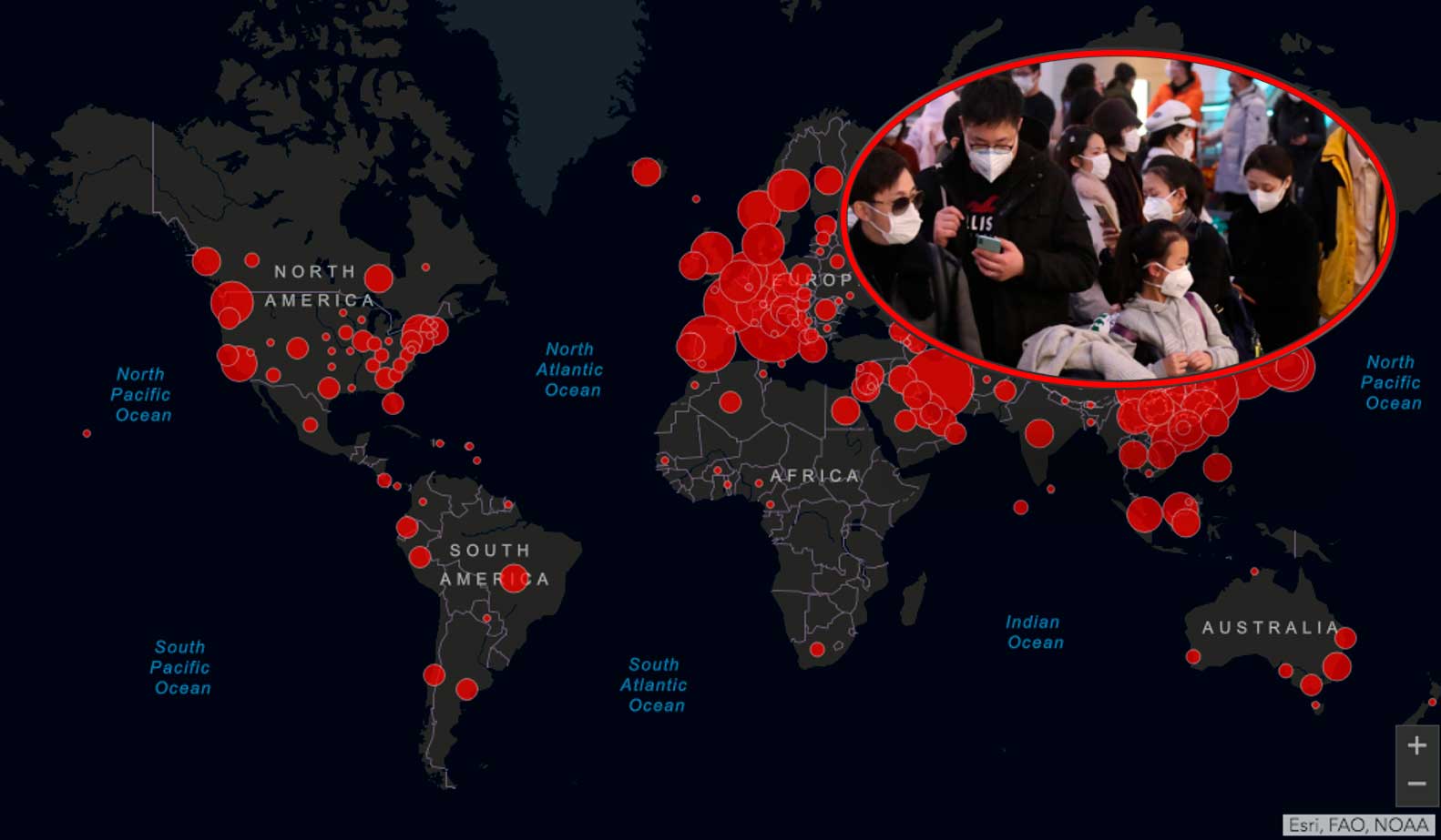 Portada: Mapa en vivo muestra avance del coronavirus en el mundo en tiempo real