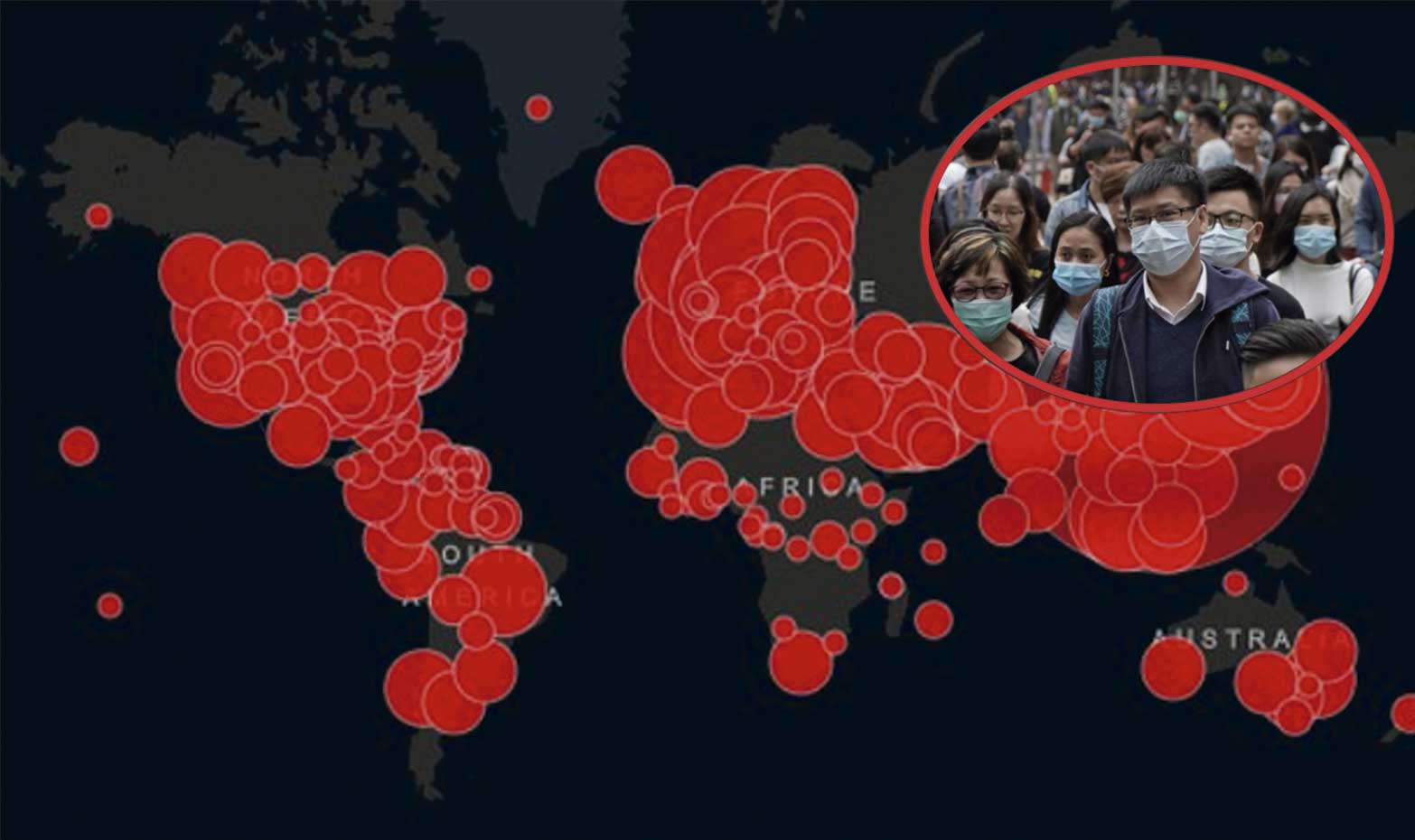 Portada: Mapa Interactivo muestra avance del coronavirus en el mundo.