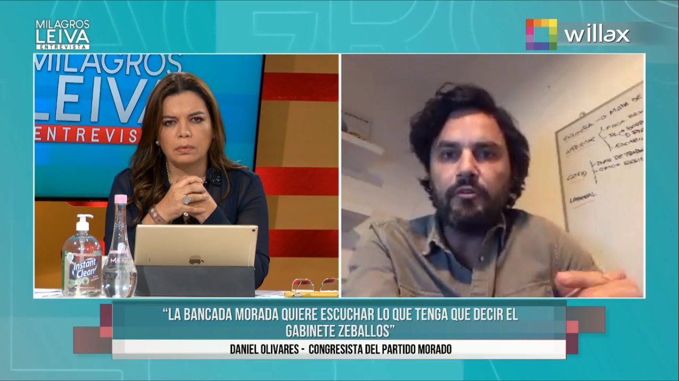 Daniel Olivares: "La bancada morada quiere escuchar lo que tenga que decir el Gabinete Zeballos"