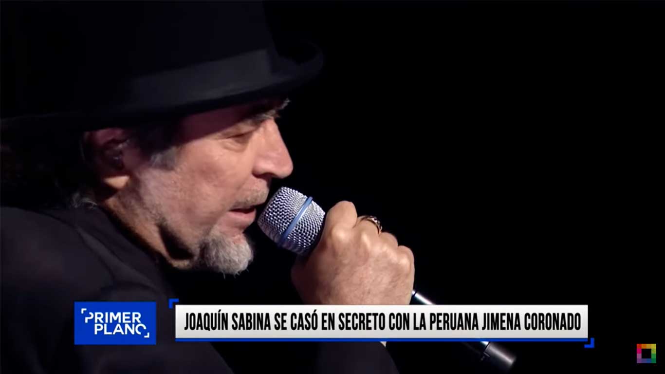 Portada: Joaquín Sabina se casó en secreto con la peruana Jimena Coronado