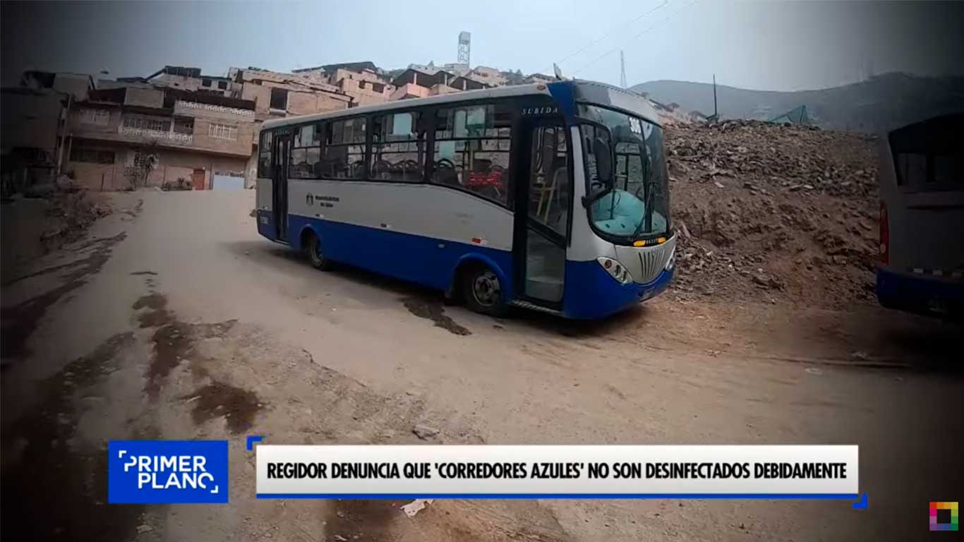 Portada: Regidor denuncia: Corredores Azules no son desinfectados debidamente