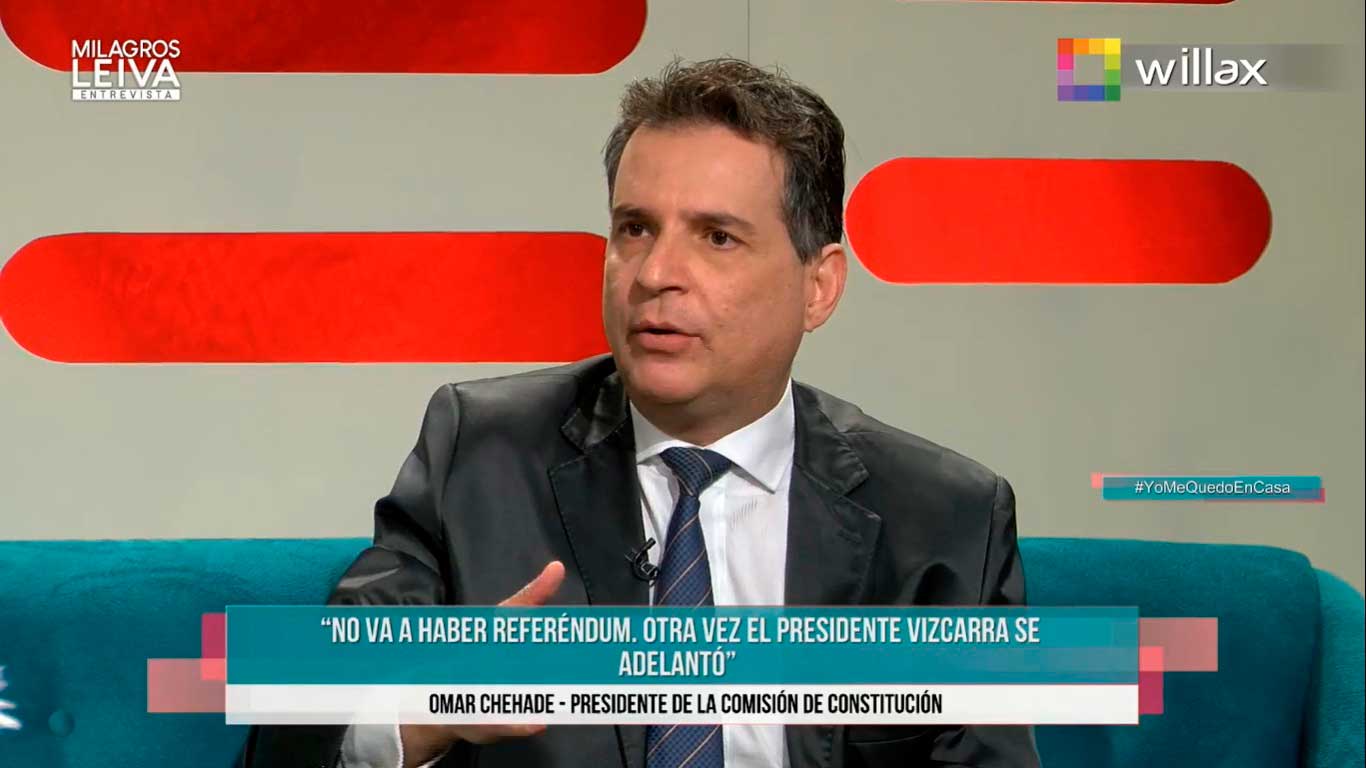 Portada: Omar Chehade: "Durante un mes hemos debatido el proyecto de inmunidad en la Comisión de Constitución"