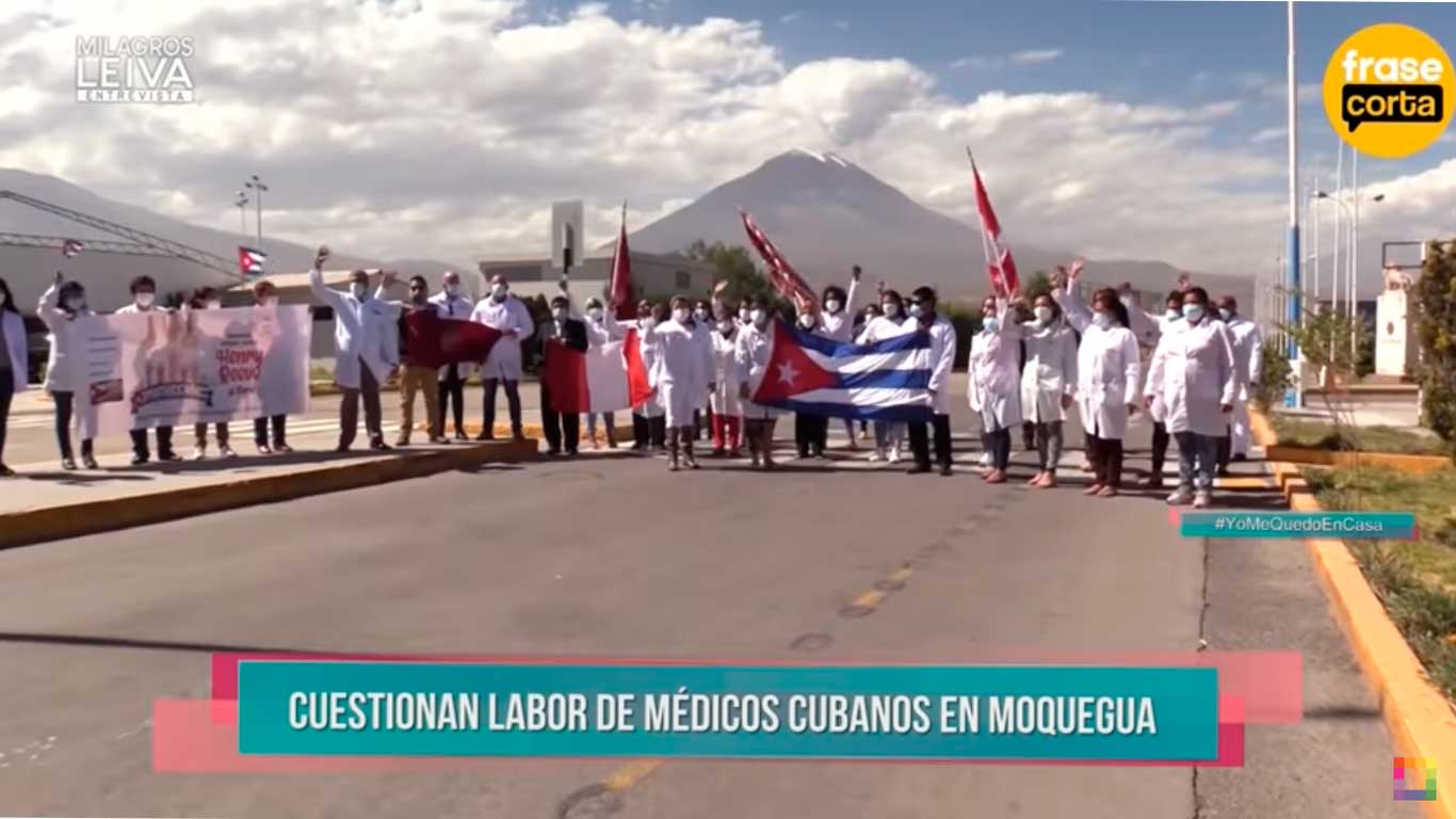 Portada: Informe Especial Milagros Leiva Entrevista: Cuestionan labor de médicos cubanos en Moquegua