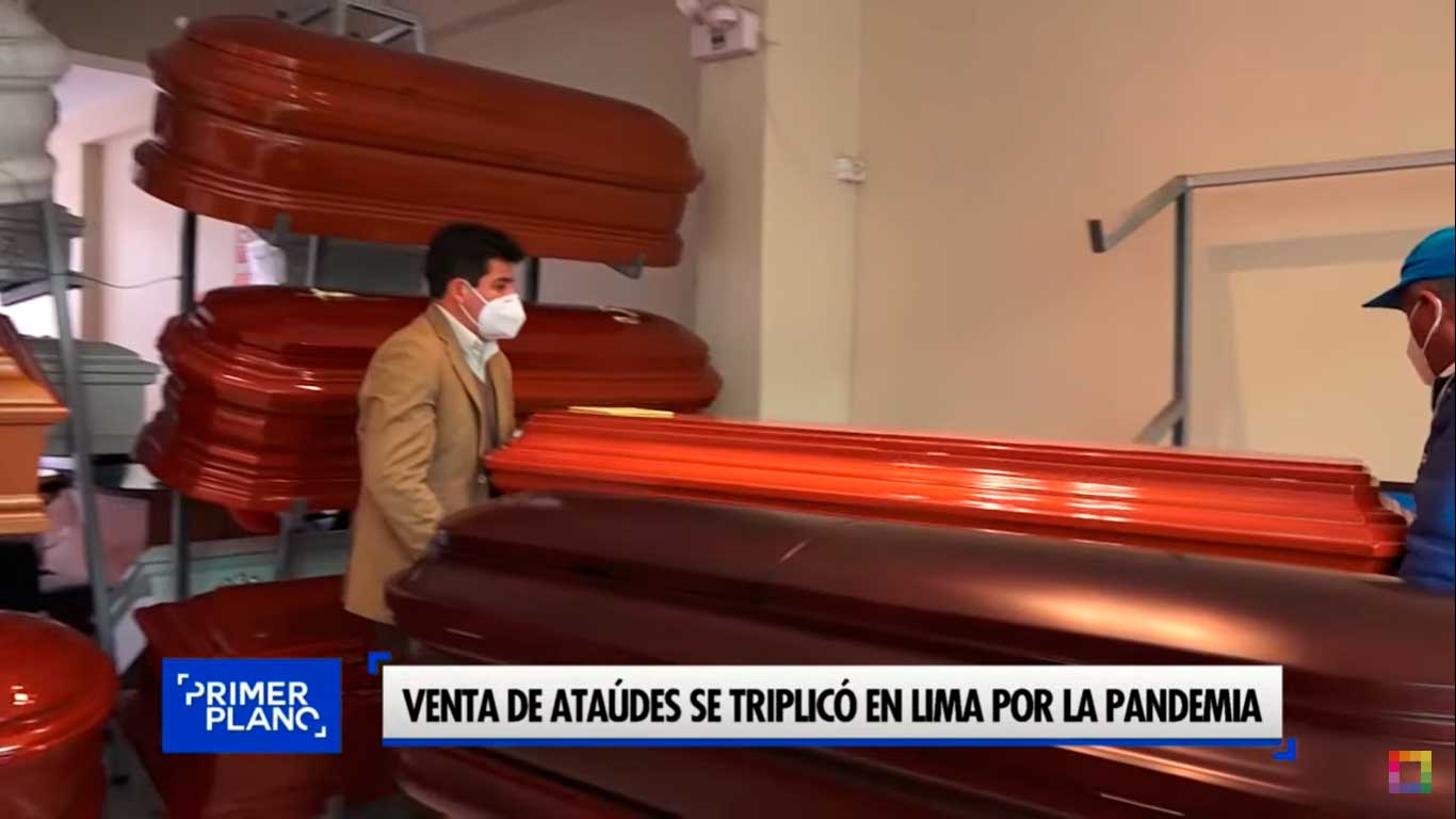 Portada: Venta de ataúdes se triplicó en Lima por la pandemia