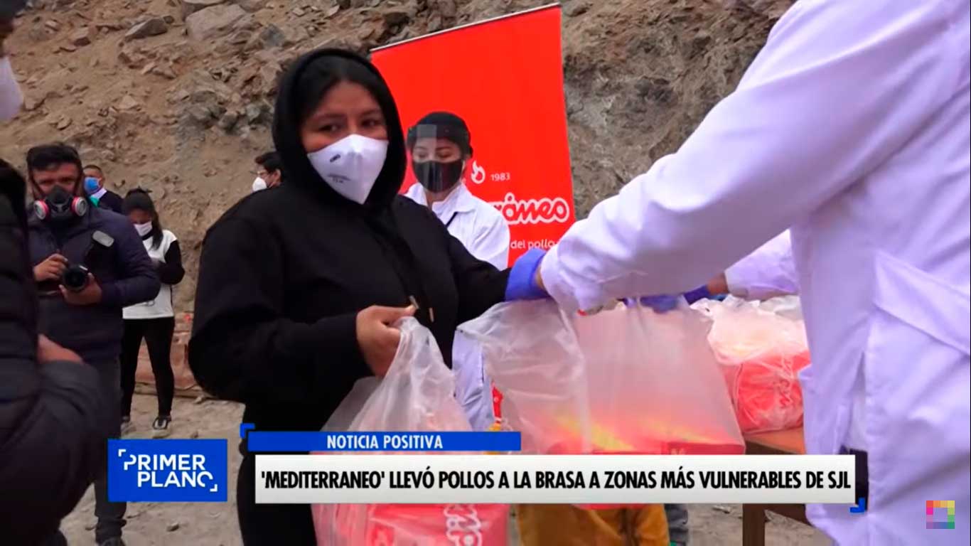 "Mediterráneo" llevó pollos a la brasa a zonas más vulnerables de SJL