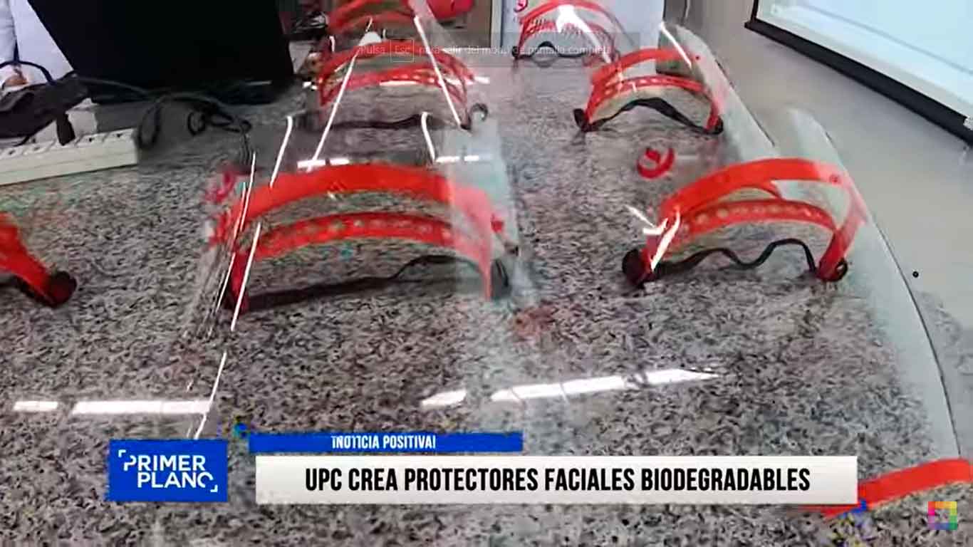 UPC fabrica protectores faciales biodegradables