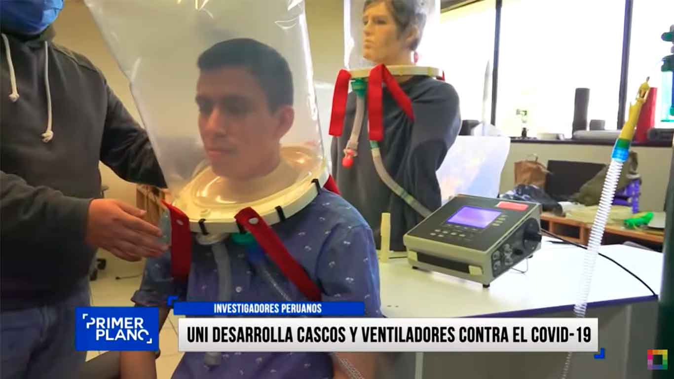 UNI desarrolla cascos y ventiladores contra el Covid-19