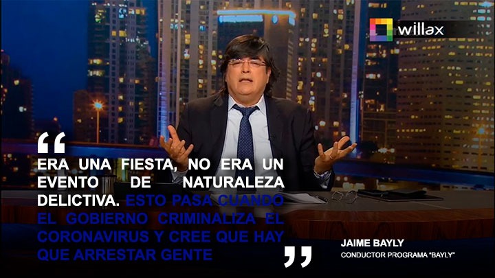 Jaime Bayly: “Era una fiesta, no era un evento de naturaleza delictiva”