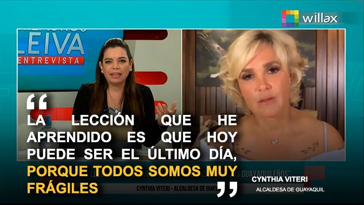 Cynthia Viteri: “La lección que he aprendido es que hoy puede ser el último día”