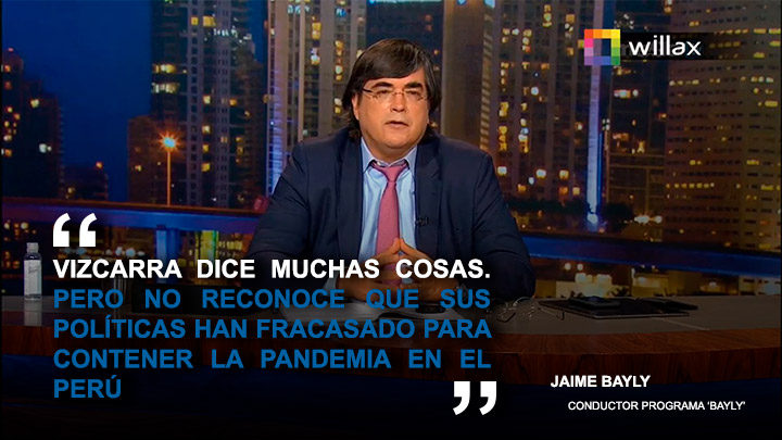 Bayly: "Vizcarra no reconoce que ha fracasado en contener la pandemia"