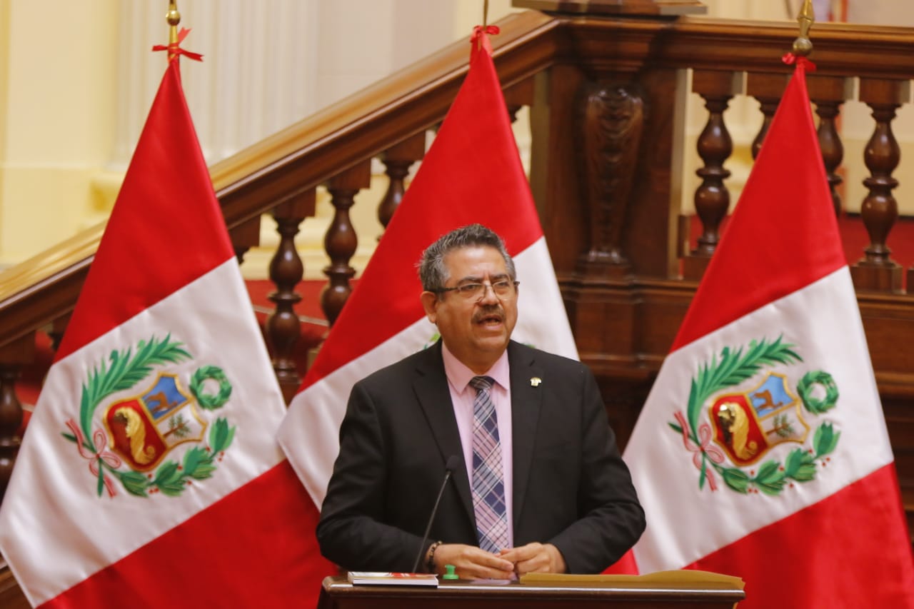 Manuel Merino: Rechazo cualquier intento de chantaje para el voto de confianza a Pedro Cateriano