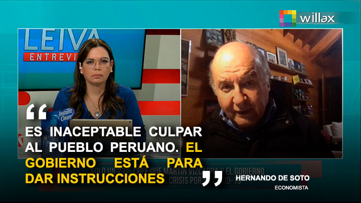 Hernando de Soto: "Es un gravísimo error echarle la culpa a los peruanos"