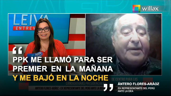 Ántero Flores-Aráoz: "PPK me llamó para ser Premier en la mañana, y me bajó en la noche"