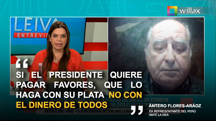 Portada: Ántero Flores-Aráoz: "Si el Presidente quiere pagar favores, que no lo haga con el dinero de todos"