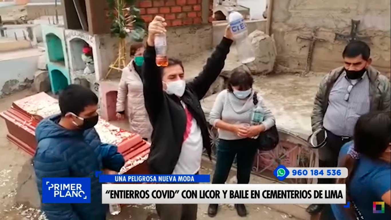 Portada: "Entierros Covid" con licor y baile en cementerios de Lima