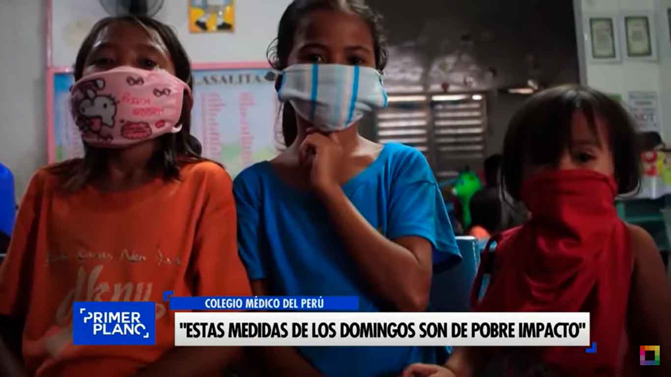 Portada: Colegio Médico del Perú: "Estas medidas de los domingos son de pobre impacto"