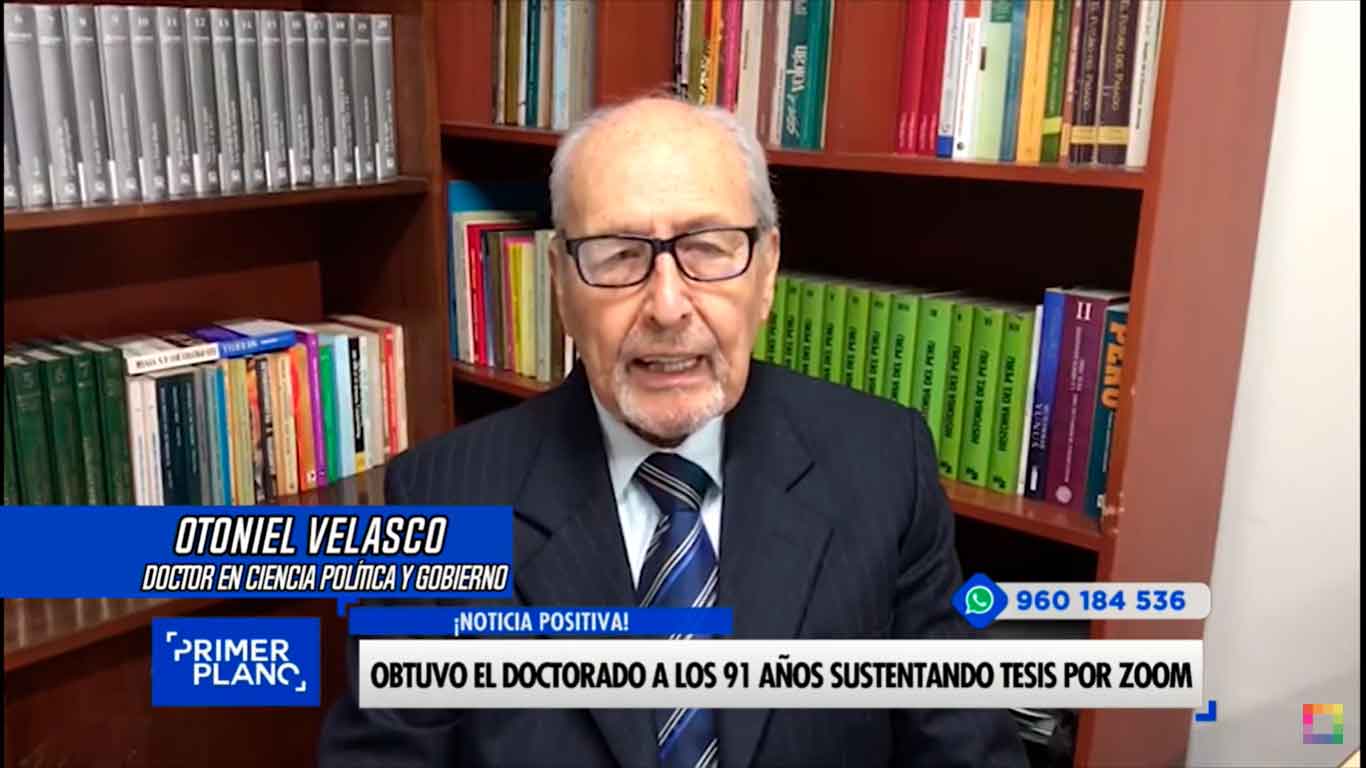 Portada: Obtuvo doctorado a los 91 años sustentando tesis por Zoom