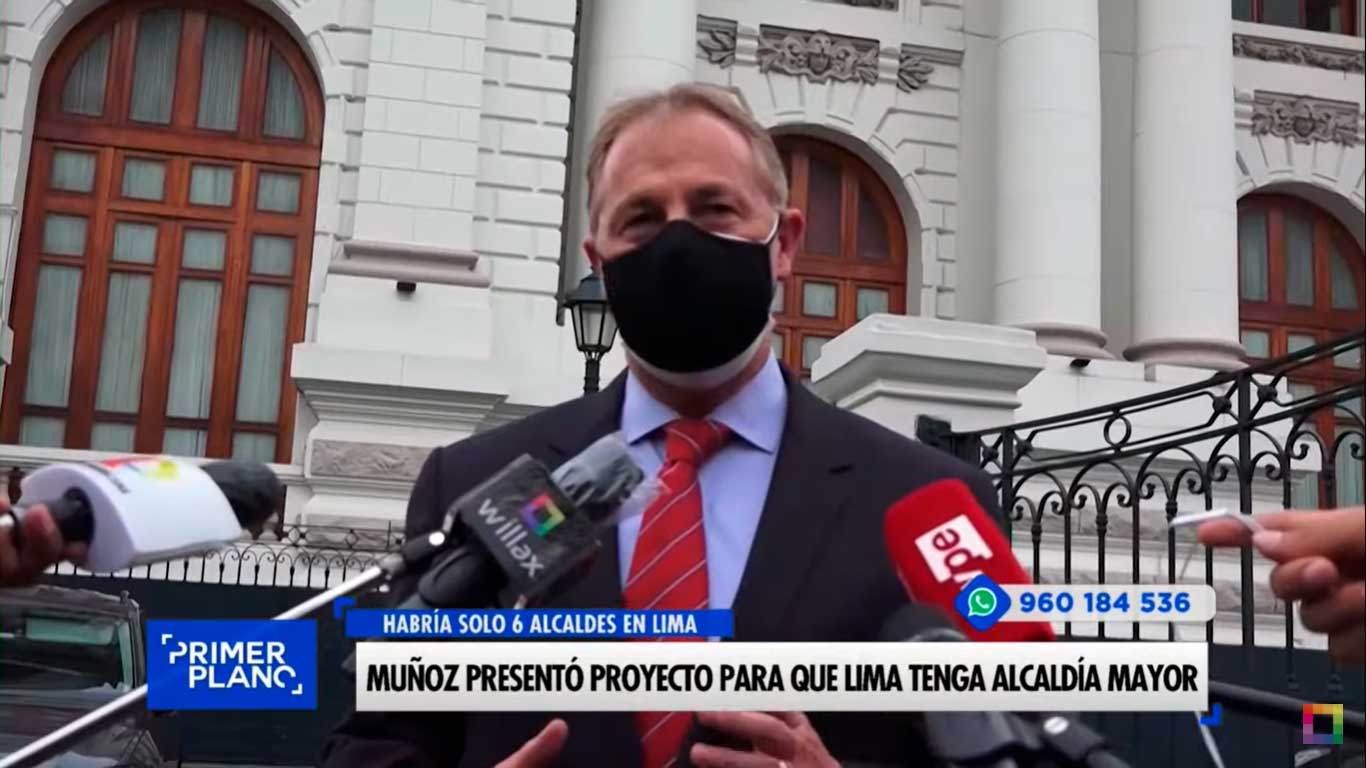 Portada: Alcalde Muñoz presentó proyecto para que Lima tenga Alcaldía Mayor