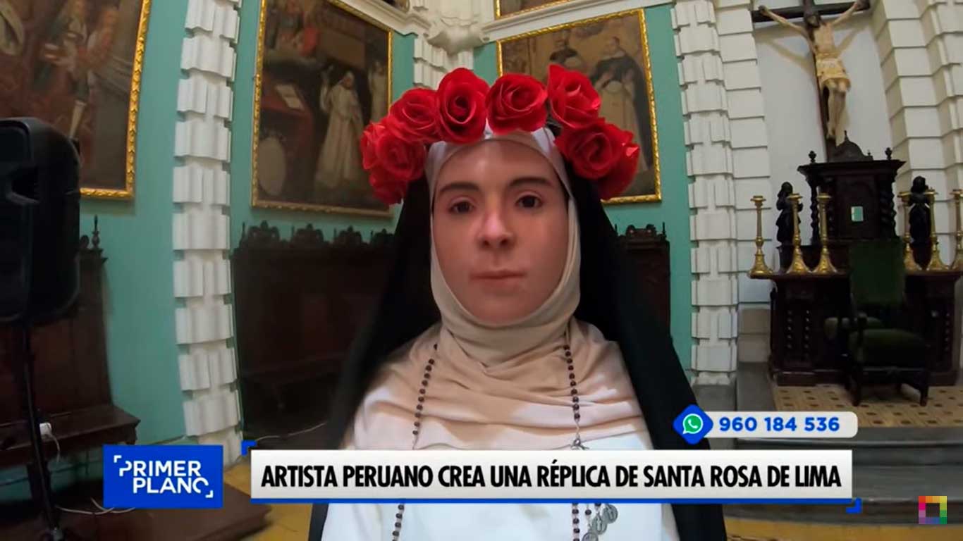 Artista peruano crea una réplica de Santa Rosa de Lima