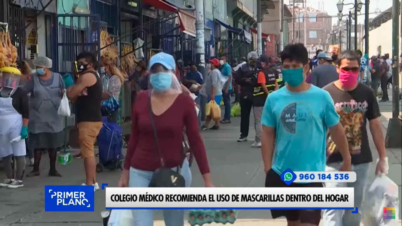 Portada: Colegio Médico recomienda uso de mascarillas dentro del hogar