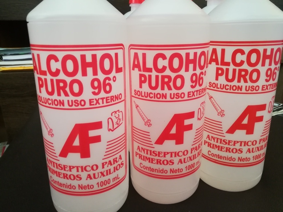 Recomiendan no usar alcohol 96° como desinfectante de piel