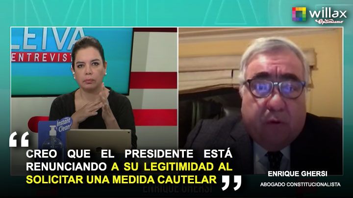 Ghersi: "Creo que el presidente está renunciando a su legitimidad al solicitar medida cautelar"