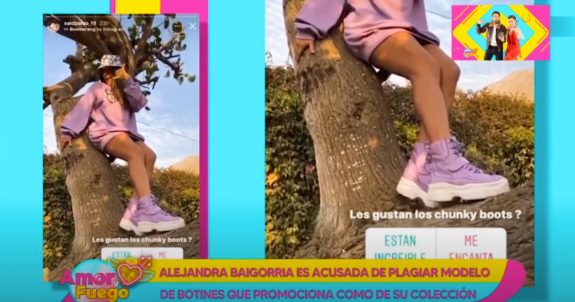 Empresaria acusa a Alejandra Baigorria de plagiar su marca de zapatillas