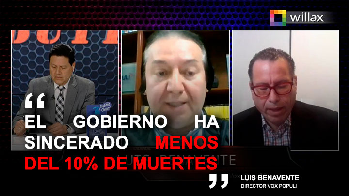 Luis Benavente: "El gobierno ha sincerado menos del 10% de muertes"