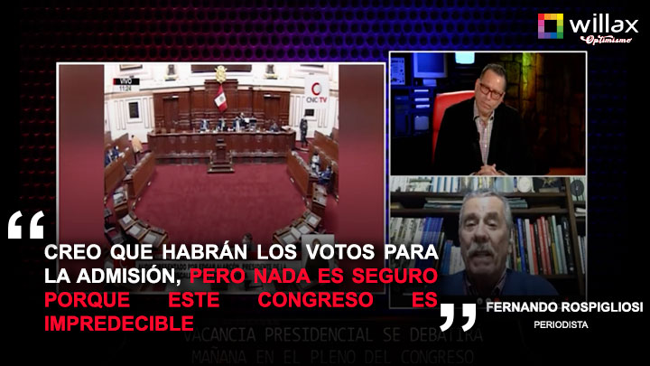 Rospigliosi: "Creo que habrán los votos para la admisión de la vacancia"