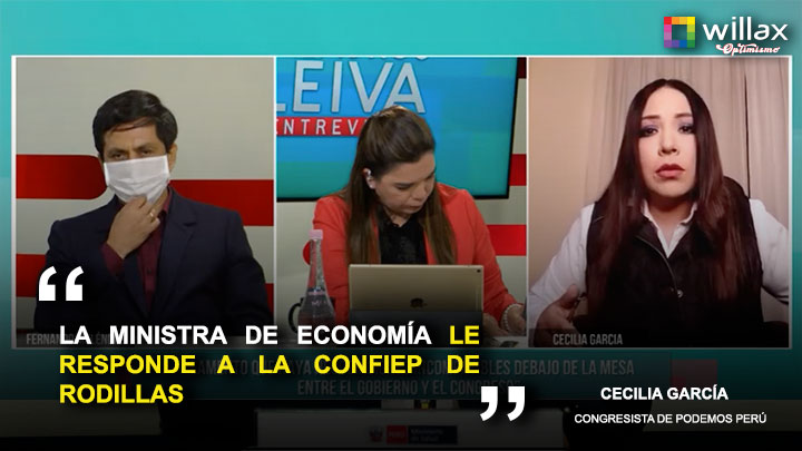 Portada: Cecilia García: "La ministra de Economía le responde a la Confiep de rodillas"
