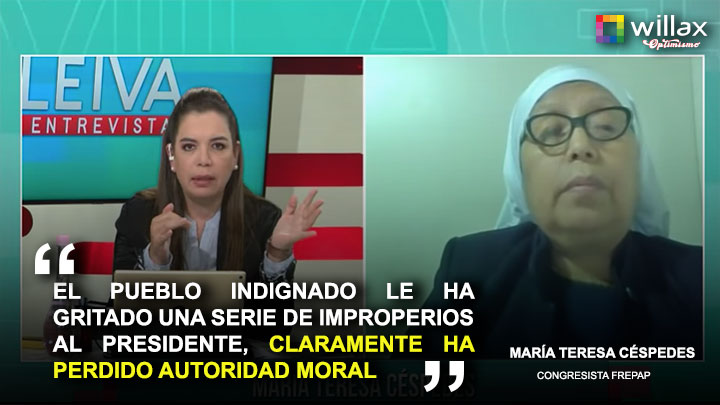 María Céspedes: "El presidente ha perdido autoridad moral"