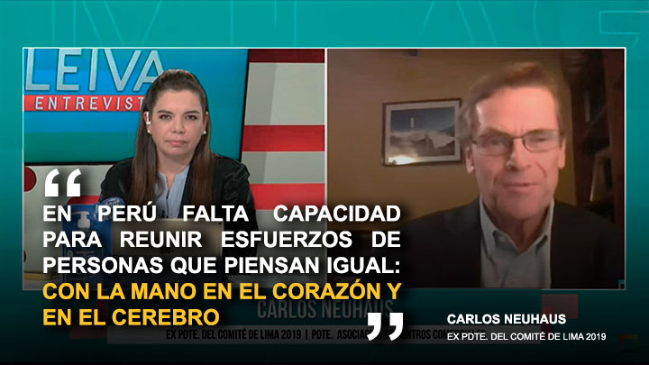 Portada: Carlos Neuhaus: "En Perú falta capacidad para reunir esfuerzos de personas que piensan igual"