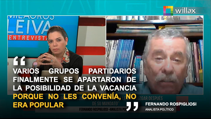 Fernando Rospigliosi: "Varios grupos partidarios se apartaron de la posibilidad de la vacancia porque no era popular"