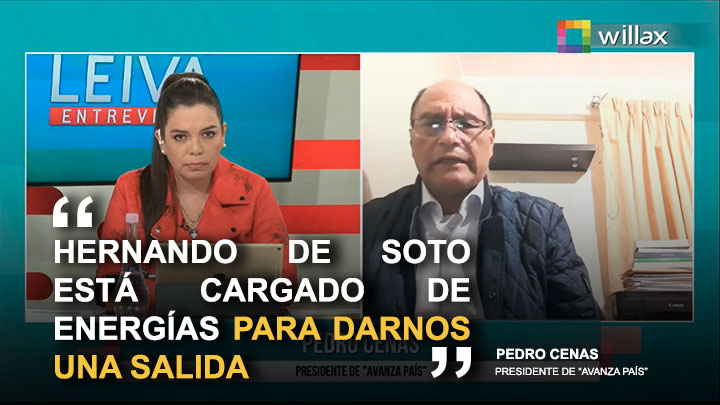 Pedro Cenas: "Hernando de Soto está cargado de energías para darnos una salida"